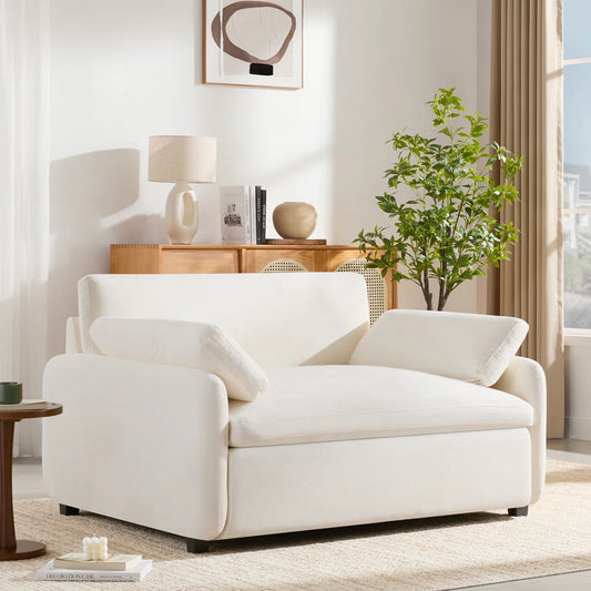Oversized Chenille Single Sofa Chair, Wide And Deep Seat Accent Chair, Modern Upholstered Comfy Armchair